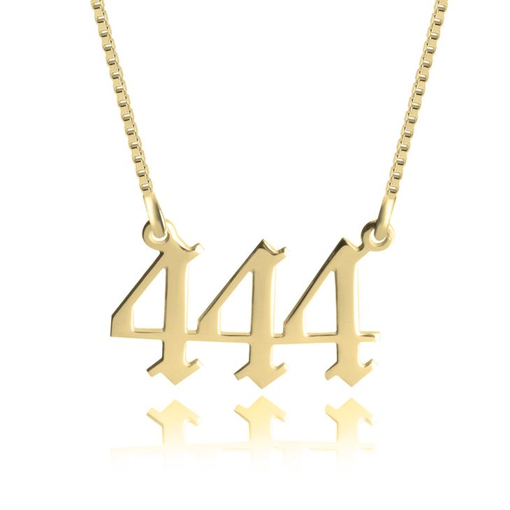14K Gold Angel Number Necklace
