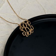 Monogram Initial Necklace - Thumbnail Model