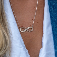 Two Name Infinity Necklace - Thumbnail Model