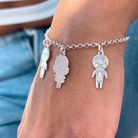 Mother’s Bracelet with Boy & Girls Charms