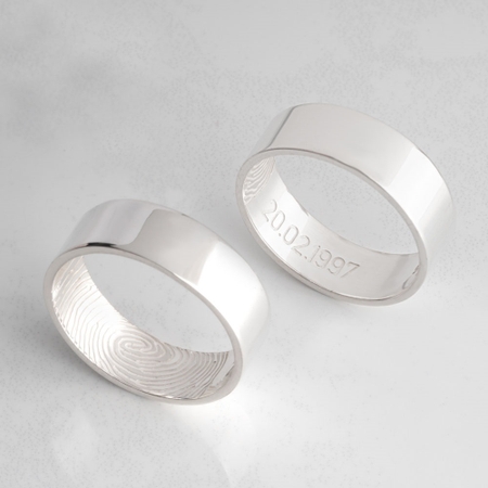 Fingerprint and Date Couple Ring