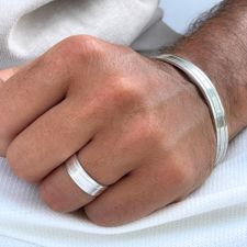 Fancy Bangle Bracelet For Men - Thumbnail 2