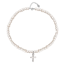 Pearl Necklace with Cross