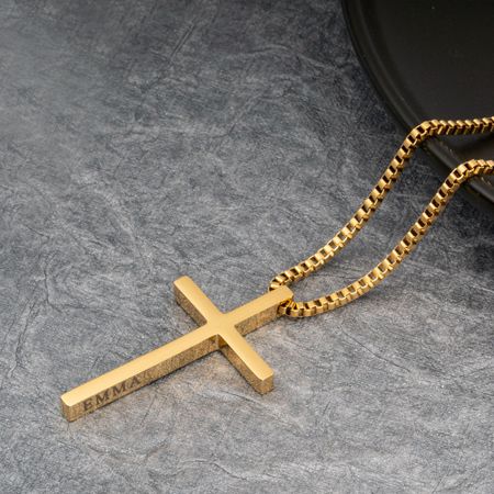 3D Cross Pendant Necklace