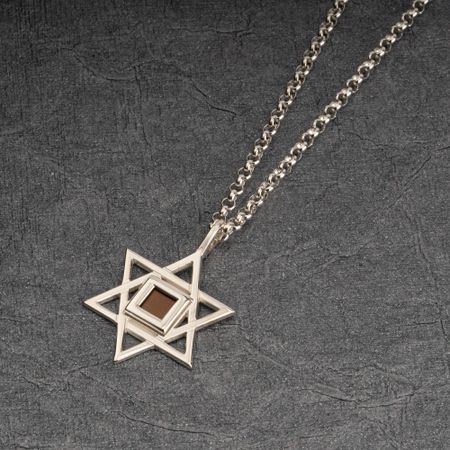 Jewish Star of David Nano Bible Necklace