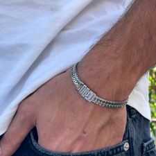 Stainless Steel Beaded Bracelet - Thumbnail Model