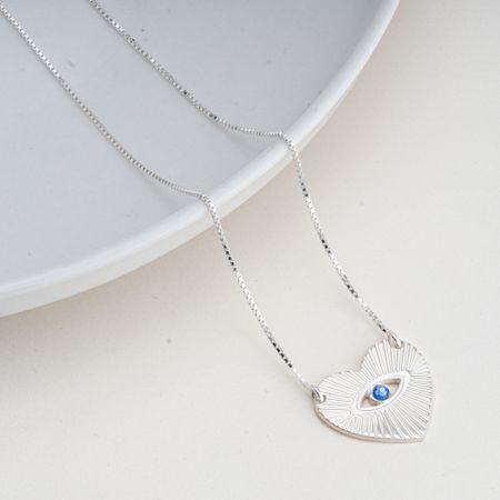 Heart Evil Eye Necklace