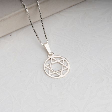 Round Star of David Necklace 