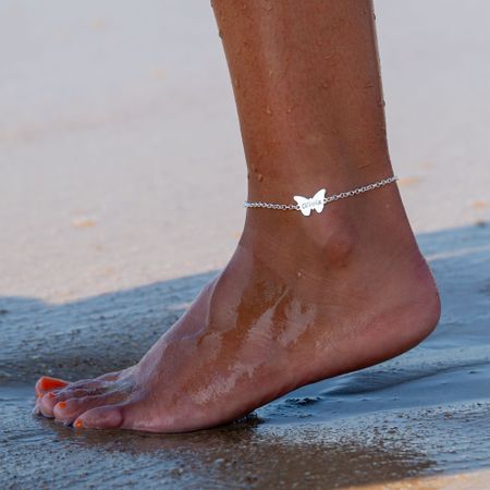 Name Butterfly Anklet