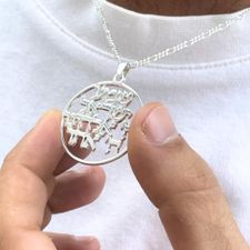 Bible Verse Necklace in Sterling Silver 925 - Thumbnail Model