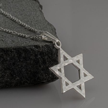 Hammered Star of David Necklace