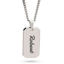 Custom Engraved Dog Tag Necklace For Men