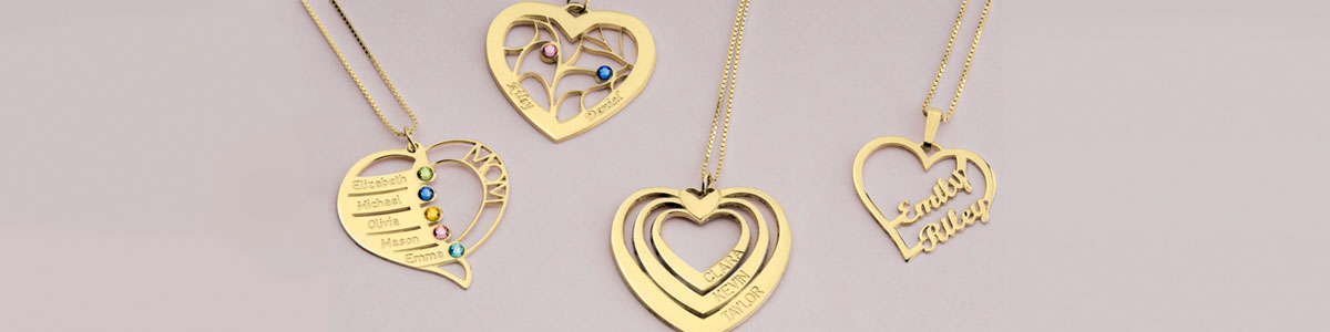 Custom Heart Necklaces - Banner
