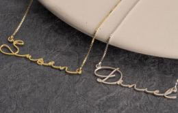Silver Name Necklace and Gold Name Necklace