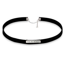 Roman Numeral Choker Necklace