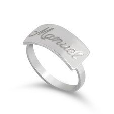 Engraved Bar Name Ring