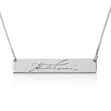 Bar Handwriting Necklace