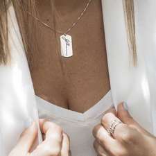 Dog Tag Handwriting Necklace - Thumbnail Model