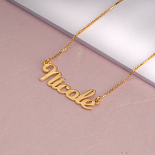 Cursive Name Necklace - Thumbnail Model