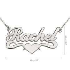 Name Necklace With Heart - Thumbnail Information