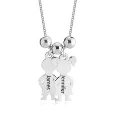 Boy And Girl Necklace Charm - Thumbnail 2