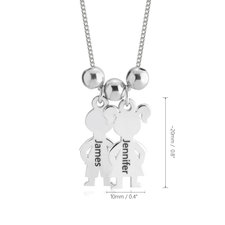 Boy And Girl Necklace Charm - Thumbnail Information