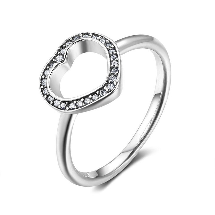 Heart Ring with Cubic Zirconia