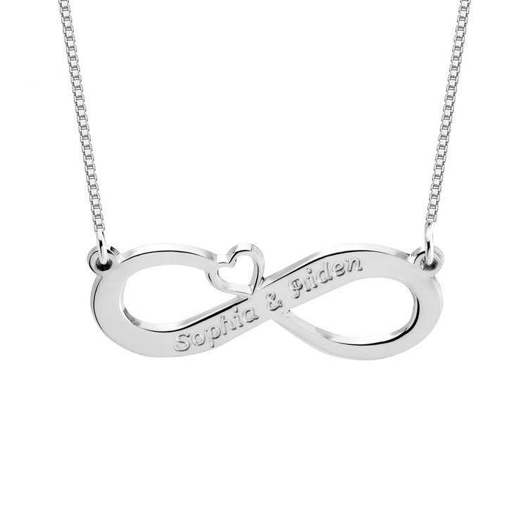 Two Name Infinity Necklace