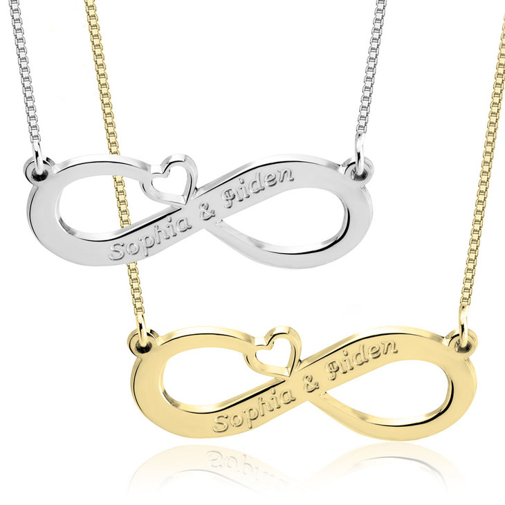 Two Name Infinity Necklace