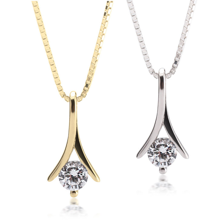 Tulip Necklace With Zirconia