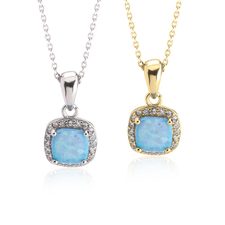 Square Opal Necklace