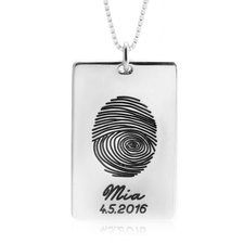 Personalized Thumbprint Necklace