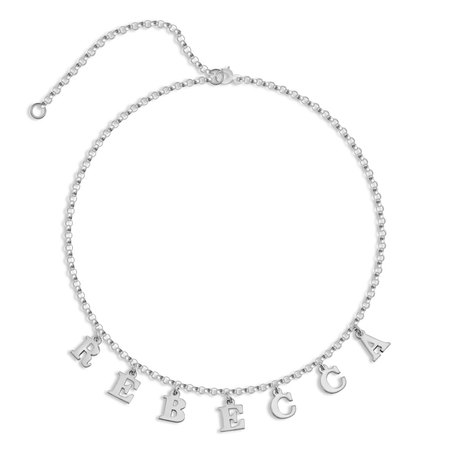 Choker Name Necklace in Sterling Silver