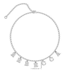 Choker Name Necklace in Sterling Silver - Thumbnail Information