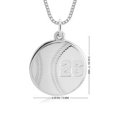 Baseball Number Necklace - Thumbnail Information