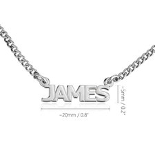 Cuban Link Name Necklace in Capitals - Thumbnail Information