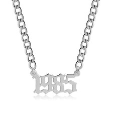 Cuban Link Number Necklace