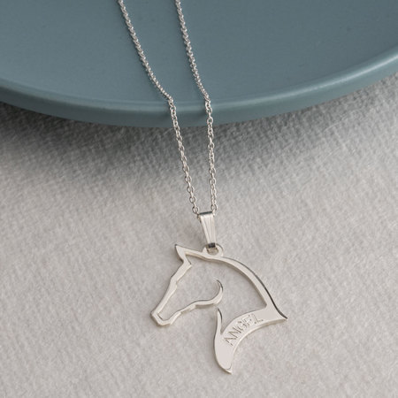 Engraved Horse Name Necklace