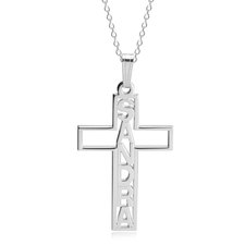 Vertical Name In Cross Necklace