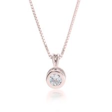 Cubic Zirconia Solitaire Necklace