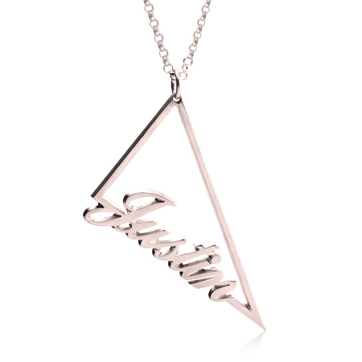 Triangle Name Necklace