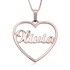 Personalized Open Heart Necklace