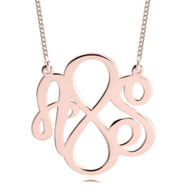 Two Initials Infinity Necklace