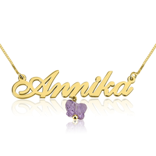 Butterfly Name Necklace