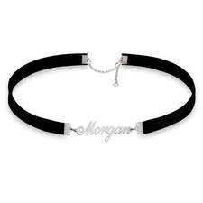 Split Choker with Name Necklace