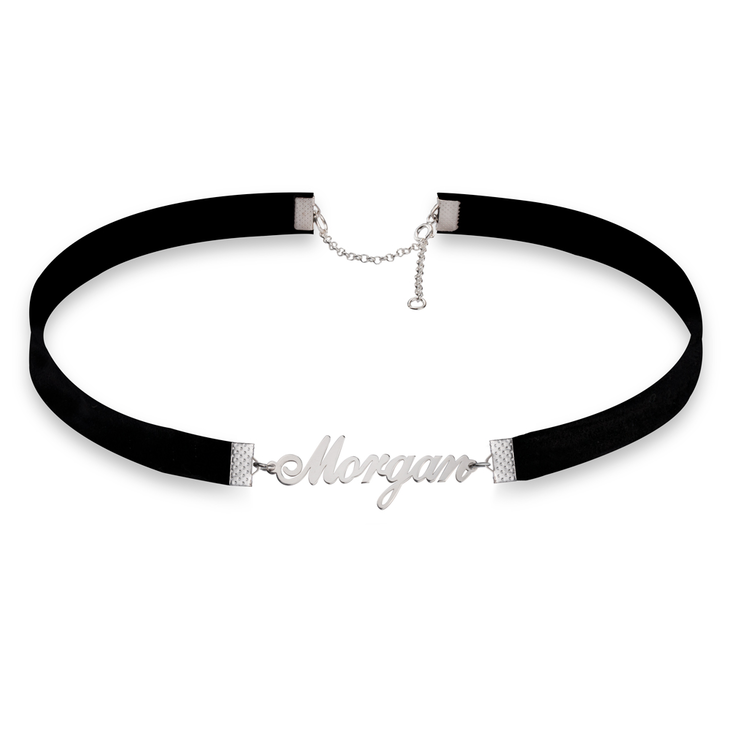 Split Choker with Name Necklace