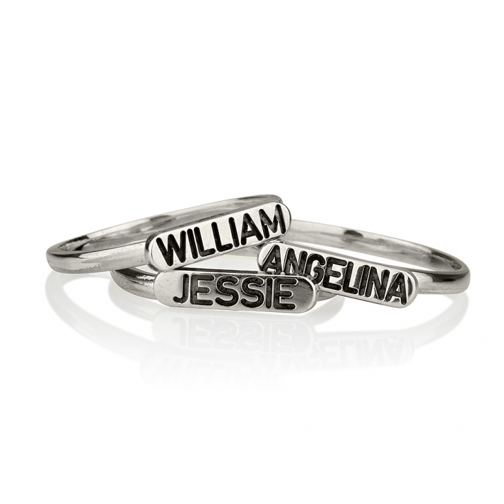 Stackable Ring with Name