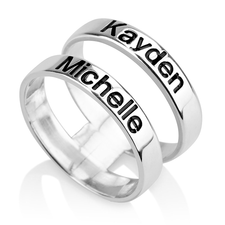 Layered Name Ring