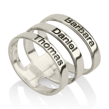 Layered Name Ring - Thumbnail 2