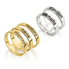 Layered Name Ring